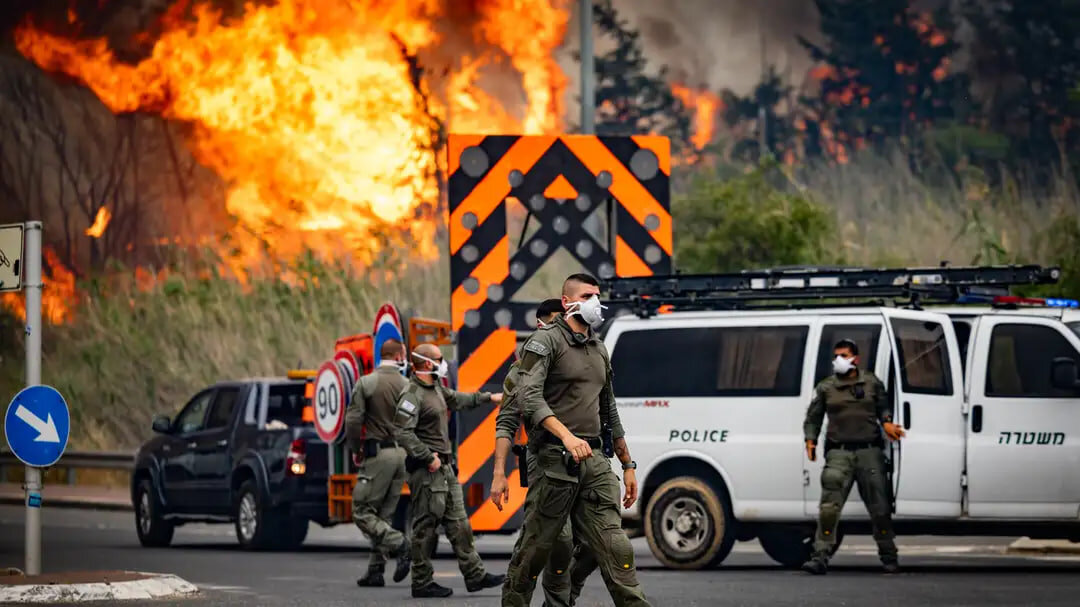 Wildfires sweeping hills near Jerusalem al-Quds