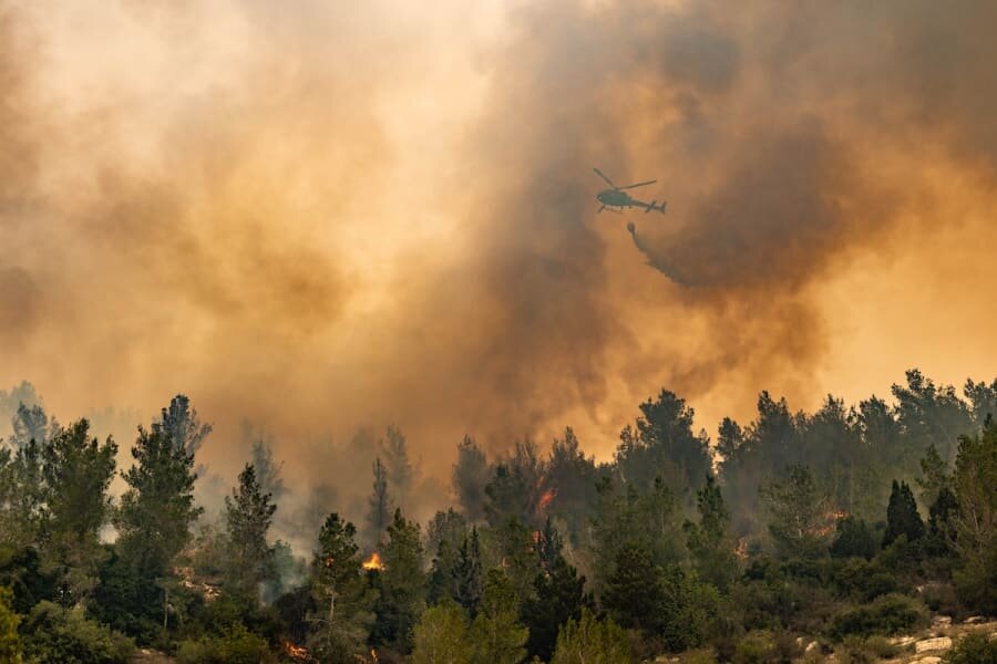 Fire in ocuupied Palestine