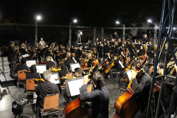 Tehran Symphony Orchestra performs at Falak-ol-Aflak Fortress