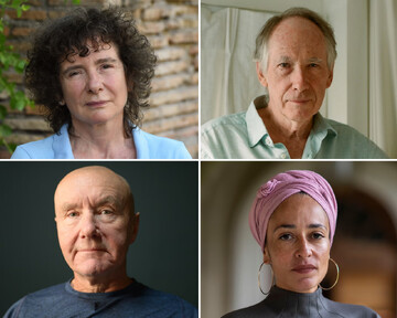 From top left, clockwise: Jeanette Winterson, Ian McEwan, Zadie Smith and Irvine Welsh. Composite: Getty and the Guardian