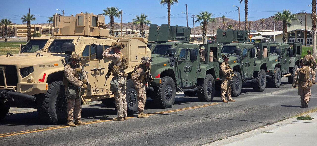 US Marine in LA to supress protests