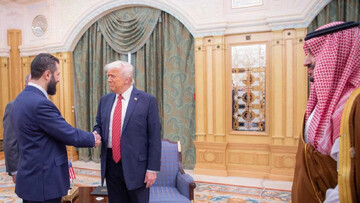 Trump meets al-Sharaa in Saudi Arabia. Photo: Syrian presidency