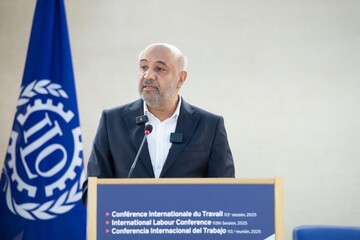 Iranian Labor Minister Meidari addresses ILO meeting in Geneva