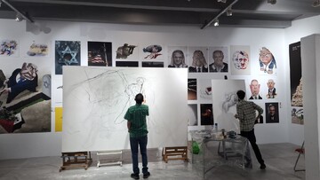 Iranian artists create artwork to condemn Zionist attack