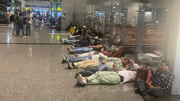 Passengers were left with a long wait as flights were paused in Doha
