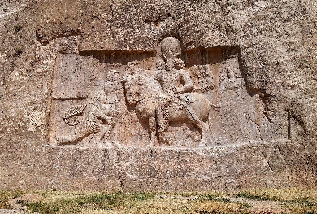 Triumph of ancient civilization of Iran over enemies depicted on huge billboard in Shiraz