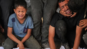 Children were among the 72 people killed overnight.  (AP: Jehad Alshrafi)
