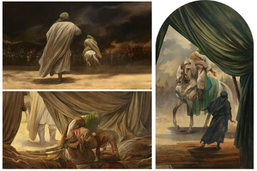 Ruholamin unveils new Ashura paintings depicting key moments of mourning, sacrifice