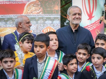 Pezeshkian pays tribute to child victims of Israel's war at Tehran ceremony