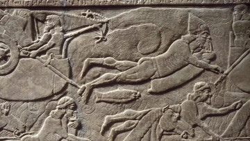Ancient carving shows Assyrian soldiers using goat skins to cross river 2,900 years ago
