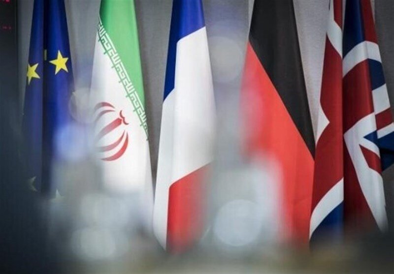 Iran Europe flags