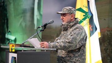 Martyr General Hajj Ibrahim Aghil (Hajj Abdulghader) addressing Radwan Force personnel after Operation Al Aqsa Flood, Lebanon, late 2023.
