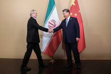 President Xi Jinping met Iranian President Masoud Pezeshkian at the Great Hall of the People in Beijing on September 2, 2025