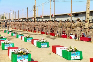 Remains of 46 Iran-Iraq war martyrs returned home through Shalamcheh border