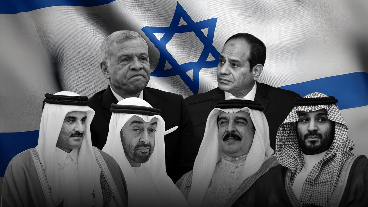 Arab leaders and Israeli flag