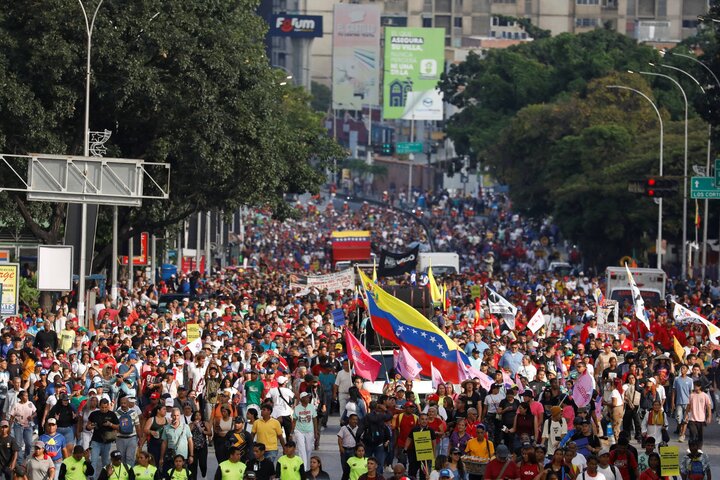 People in Venezuela participate in a rally in support of President Nicolas Maduro, amid rising tensions with the United States, in Caracas, Oct. 6, 2025. (Photo: Reuters)