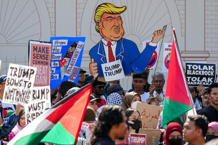 Anti-Trump protest in Malaysia