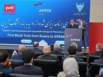 First scheduled freight train from Russia arrives at Iran’s Aprin dry port