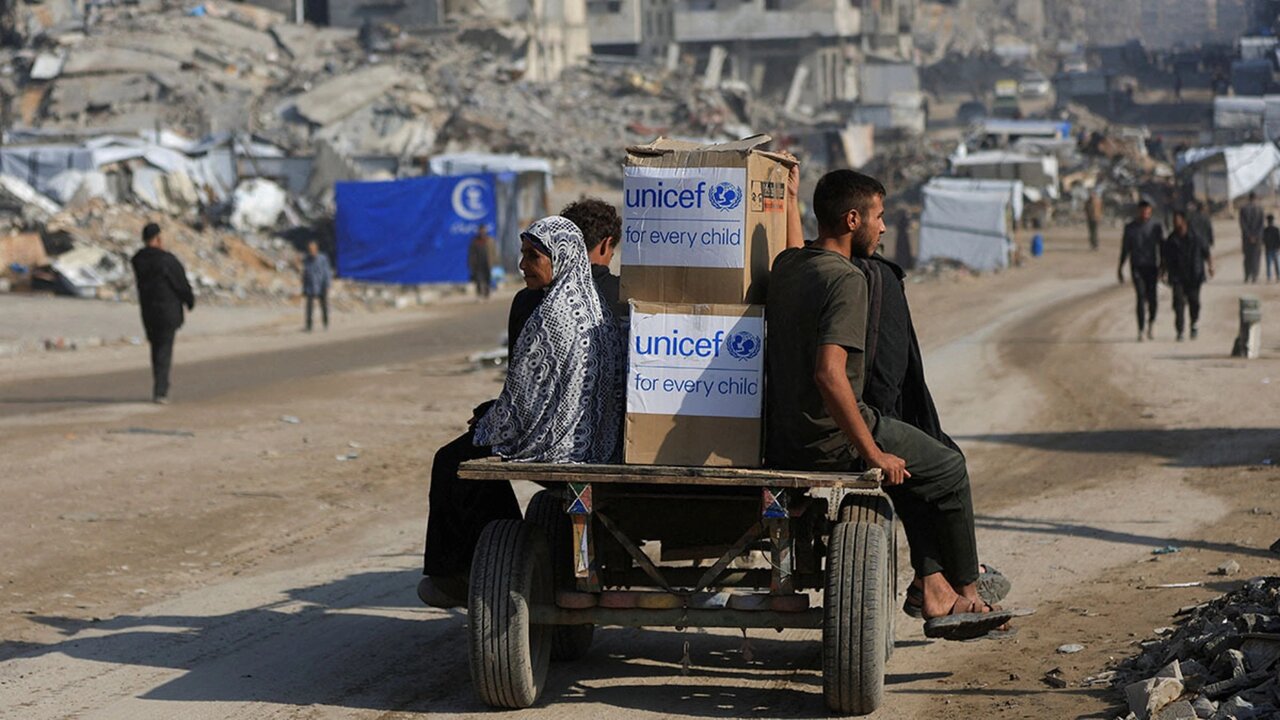 Unicef staff in Gaza