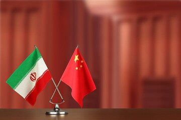 Iran China flags