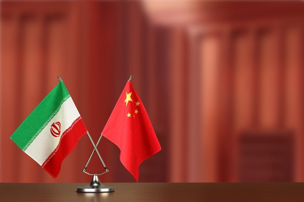 Iran China flags