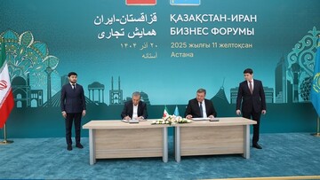 Iran, Kazakhstan private sectors sign 9 co-op agreements during Astana visit