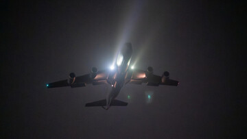 U.S. military's KC-135 Stratotanker aircraft takes off in support of 'Operation Hawkeye Strike' on December 19, 2025