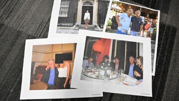 Four of the photos released in the latest batch of the so-called Epstein files (AFP)