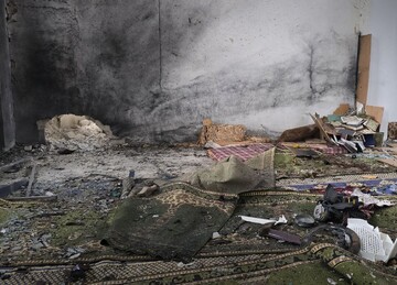 Aftermath of the deadly explosion at the Imam Ali bin Abi Talib Mosque in Homs’ Wadi al-Dahab neighborhood on December 26, 2025