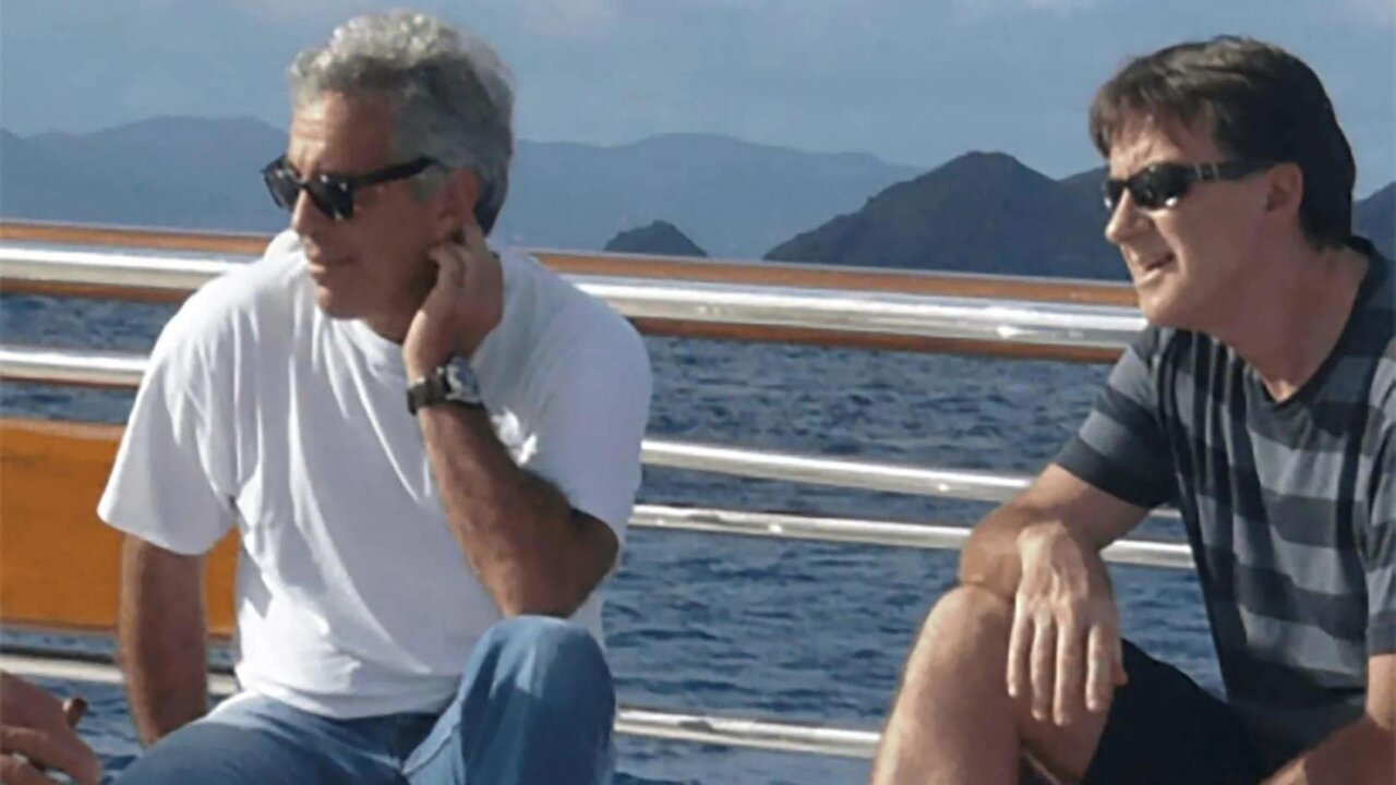 Jeffery Epstein (L) and Peter Mandelson in an undated photo released by the U.S. Justice Department