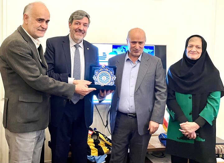 Uruguay's Tehran embassy celebrates football diplomacy with shirt exchange