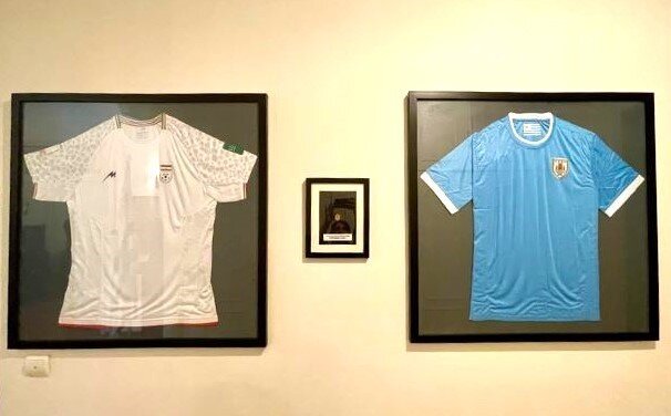 Uruguay's Tehran embassy celebrates football diplomacy with shirt exchange