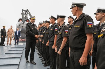 Iran and Russia hold naval drills as the U.S. has amassed military assets in the region for a possible war with Iran