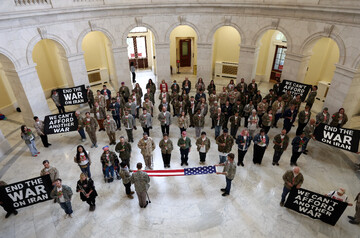 US veterans protest