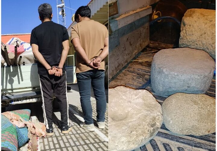 Police seize historical column bases, arrest two in southern Iran