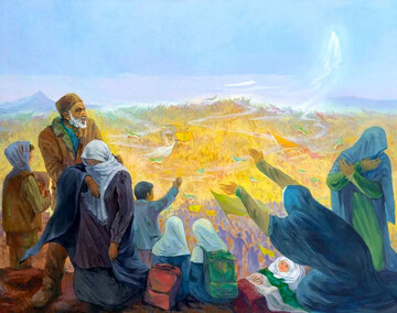 New painting by Abdolhamid Ghadirian bids farewell to Martyr Leader 
