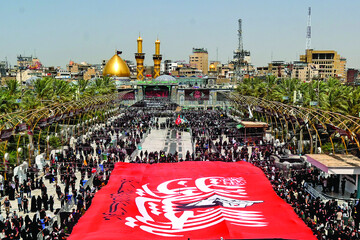 The Biggest Red Banner of Vengeance Rises in Karbala