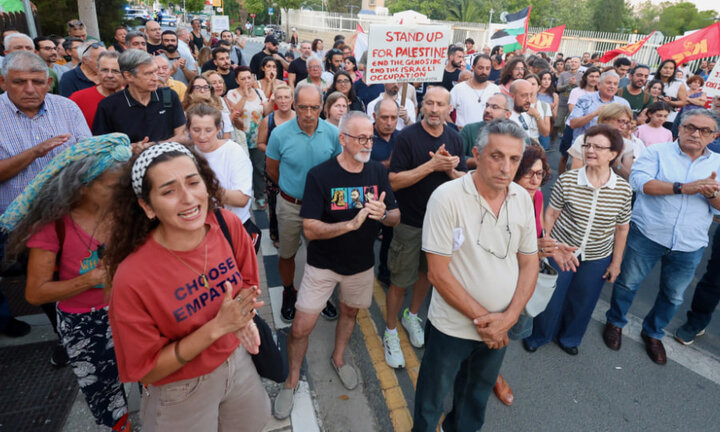 Protesters in Cyprus