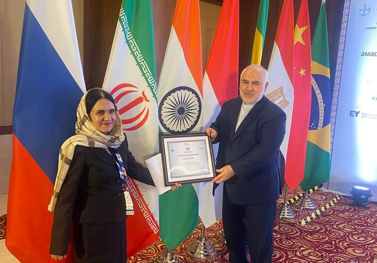 Iranian woman shines at BRICS Startup Contest 2026