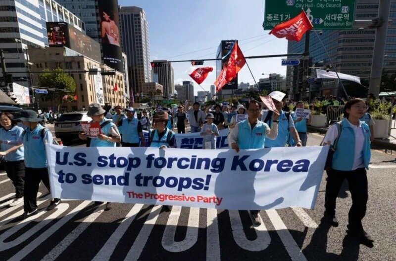 ‘Not our war’: South Koreans rally against US pressure, reject military involvement in West Asia