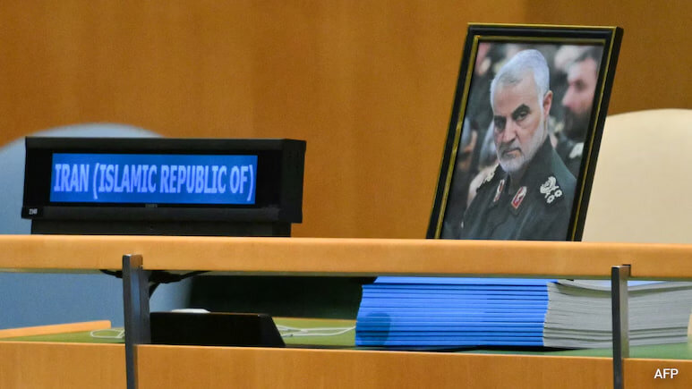 Netanyahu faces his nightmare at UN: The Soleimani portrait in Iran’s empty seat