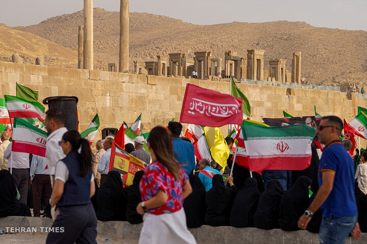 Iranians rally at Persepolis in defense of national identity after Rubio remarks