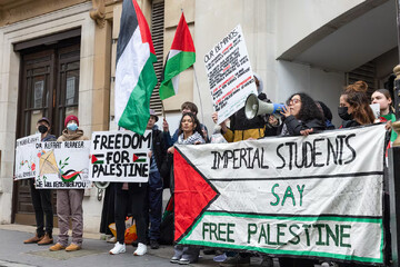 Pro-Palestine students in the UK