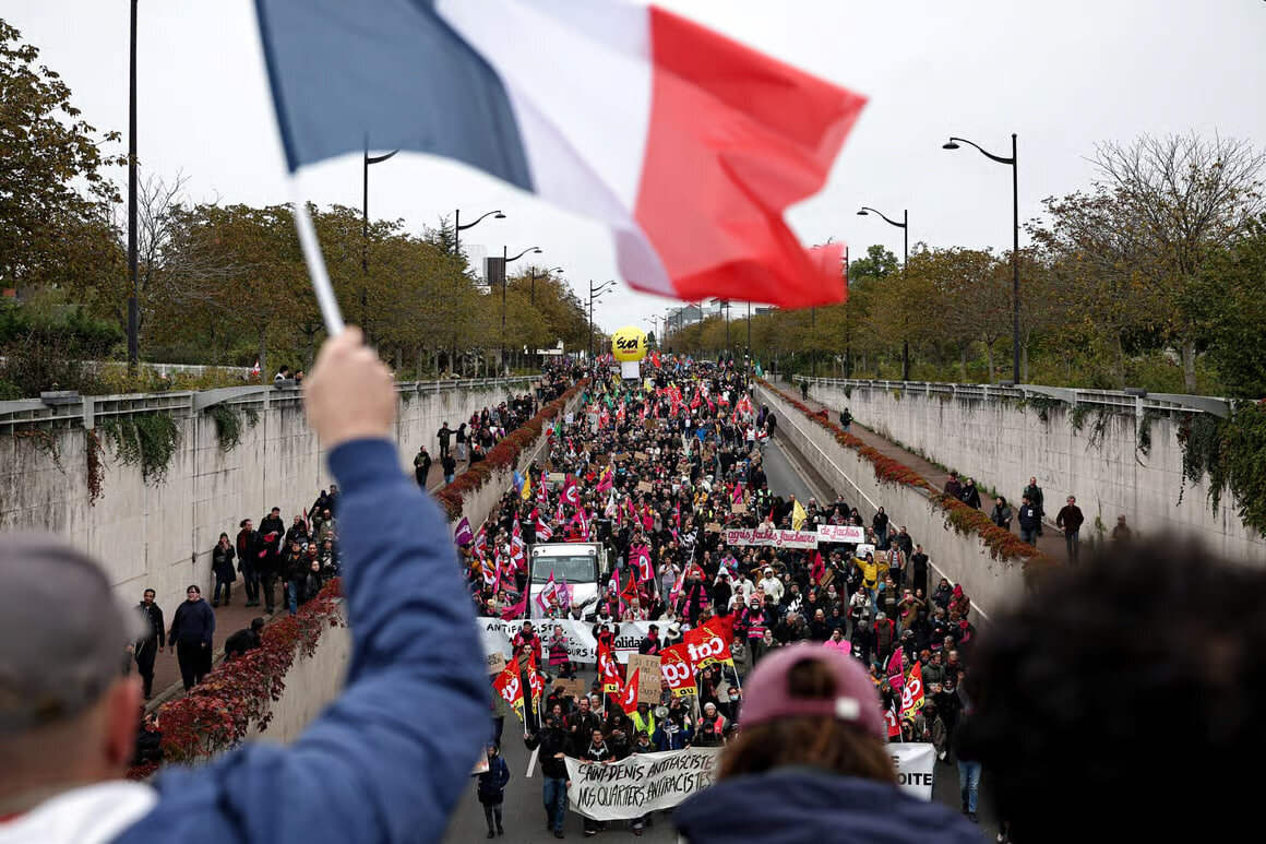 Hundreds of protests are held across France