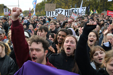A scene of protests in Germany